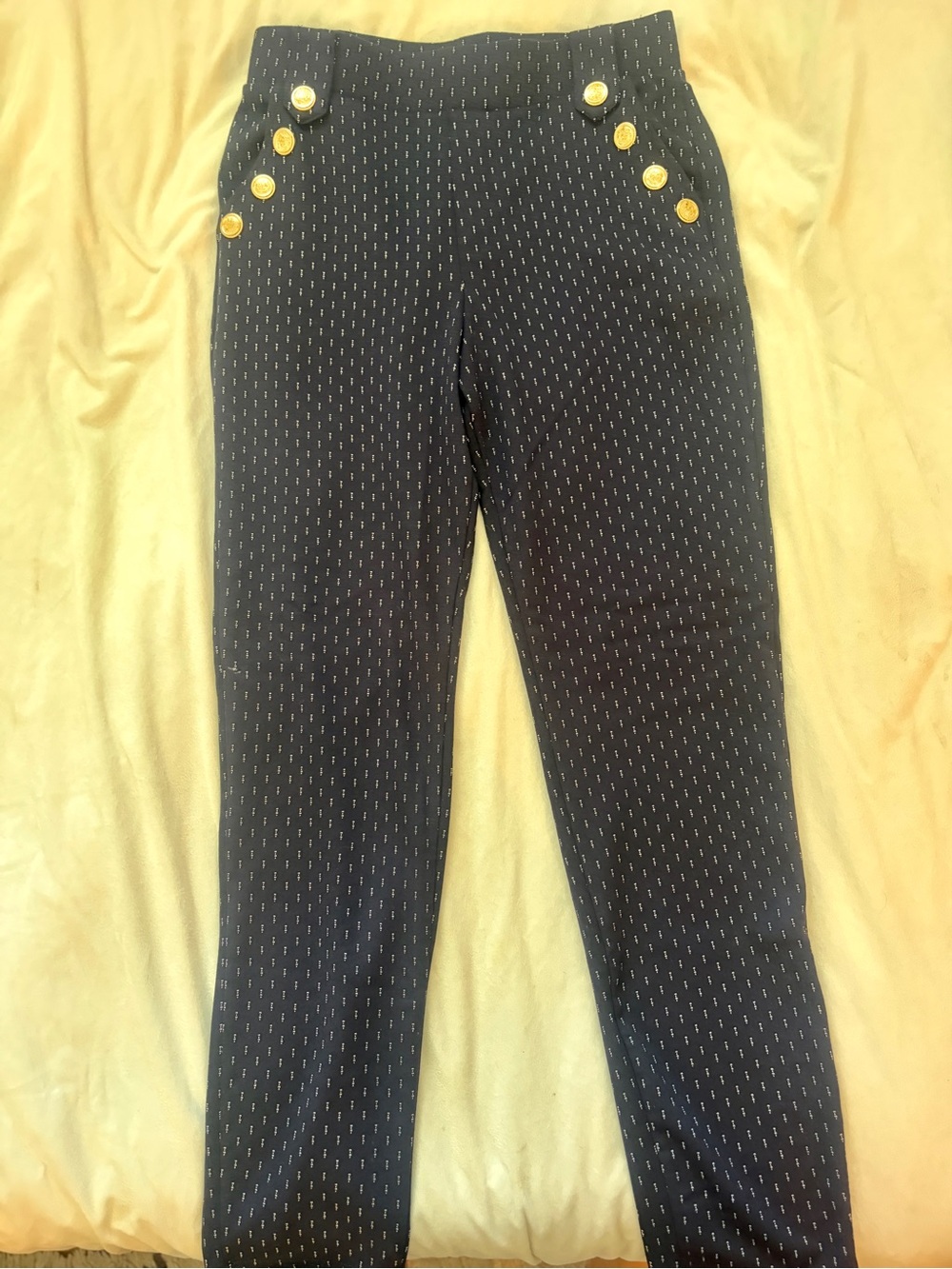 Classic Concepts Navy Pin Dot Pants